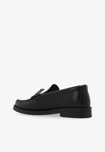 Jimmy Choo Mocassini Addie In Pelle Bicolor Donna In Black