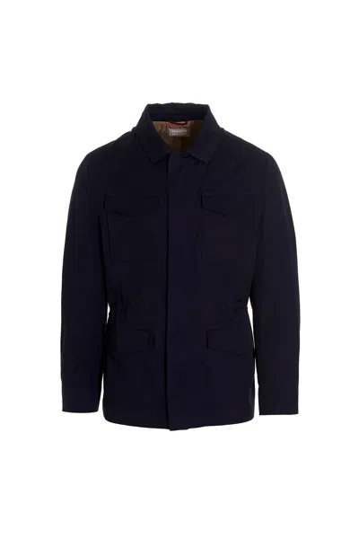 Shop Brunello Cucinelli Men 'field' Jacket In Blue