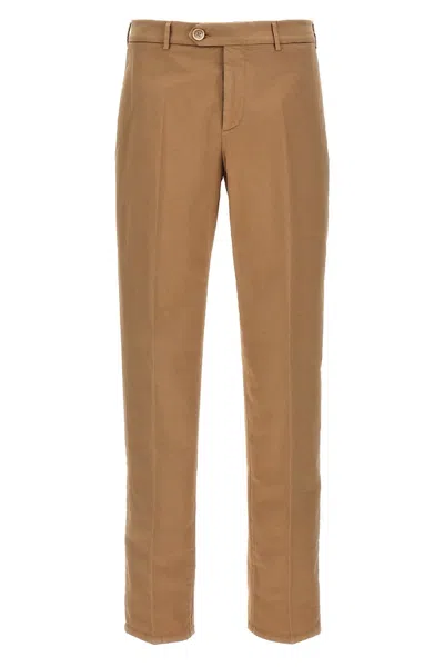 Shop Brunello Cucinelli Men Garment-dyed Trousers In Cream