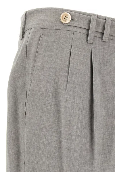 Shop Brunello Cucinelli Men Trousers Pences In Gray