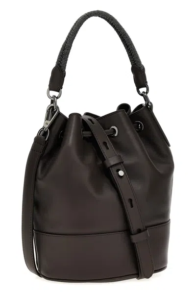 Shop Brunello Cucinelli Women 'monile' Handbag In Brown