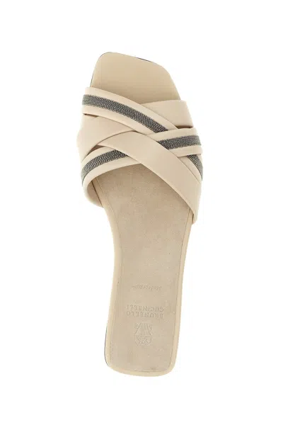 Shop Brunello Cucinelli Women 'monile' Sandals In White