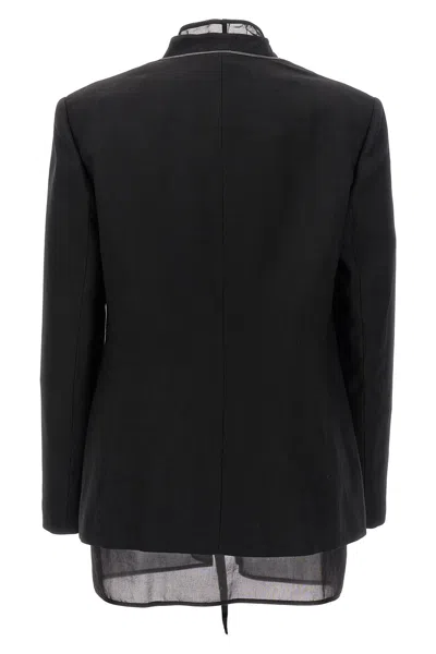 Shop Brunello Cucinelli Women Blazer With Internal Panel In Black