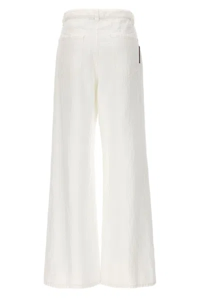 Brunello Cucinelli Palazzo Jeans In White