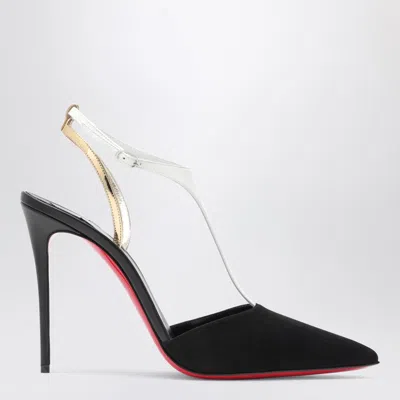Shop Christian Louboutin Nappa Leather And Suede Black/white Athina Pump Women