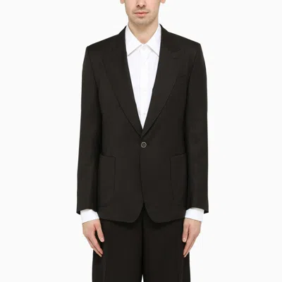 Shop Dolce & Gabbana Dolce&gabbana Oversize Black Tuxedo Jacket Men