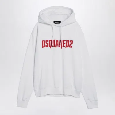 Dsquared2 Logo-printed Hooded Sweatshirt In White