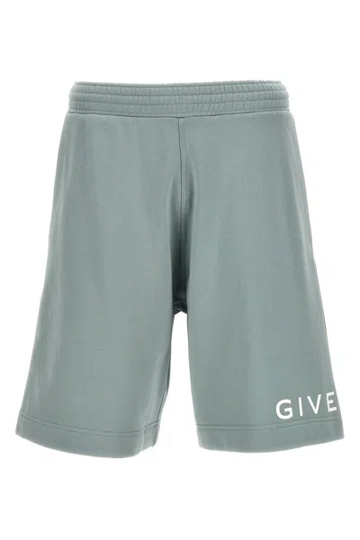 Givenchy Logo Print Bermuda Shorts In Blue