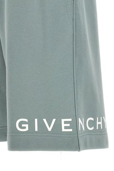 Givenchy Logo Print Bermuda Shorts In Blue