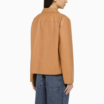 Shop Loewe Camel Nappa Blouse Women In Brown