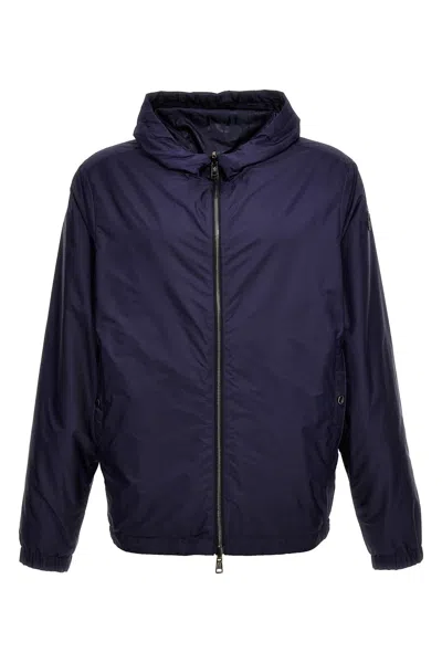 Shop Moncler Men 'lepontine' Reversible Jacket In Blue