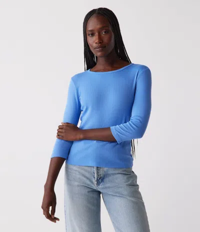 Michael Stars Dakota 3/4 Sleeve Tee In Salt Water