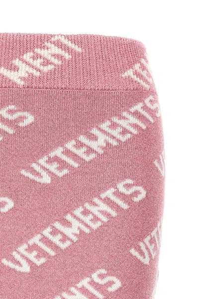 Vetements Woman Mini Skirt Pink Size S Merino Wool In Pink