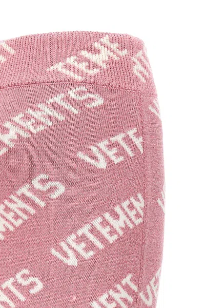 Vetements Woman Mini Skirt Pink Size S Merino Wool In Pink