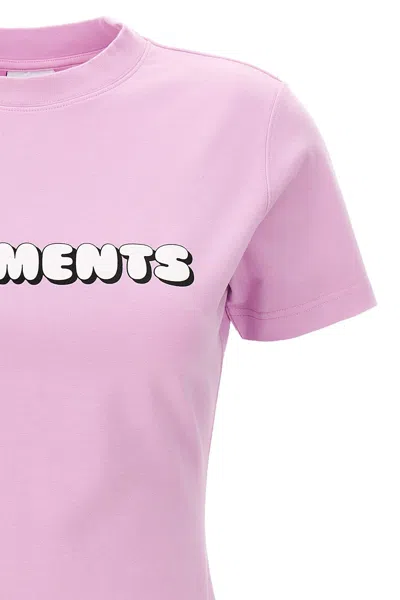 Shop Vetements Women 'logo' T-shirt In Pink