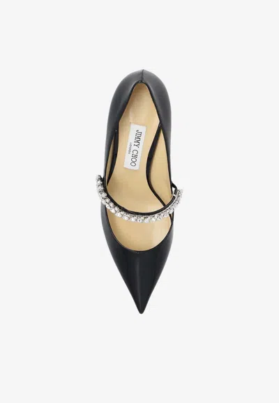 Jimmy Choo Bing 65mm Crystal-embellished Patent-leather Pumps In Black