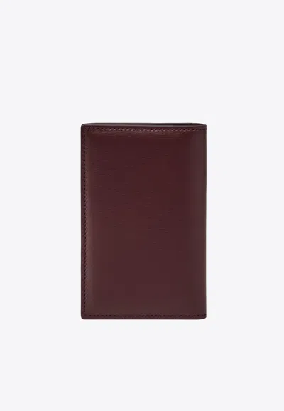 Shop Ferragamo Branded Bi-fold Cardholder In Bordeaux