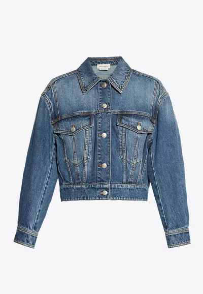 ALEXANDER MCQUEEN BUTTON-UP DENIM JACKET 