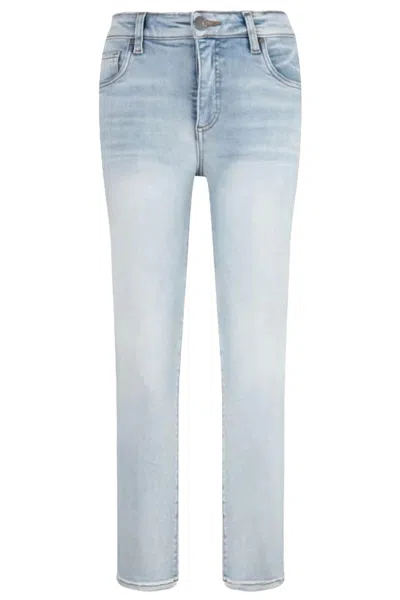 Kut From The Kloth Catherine High Rise Straight Leg Jeans In Washed Blue In Blue