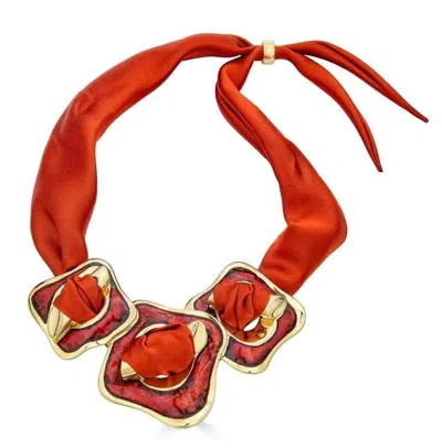 Cristina Sabatini Forme Necklace In Red In Red