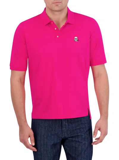 Robert Graham The Player Solid Cotton Jersey Polo In Magenta