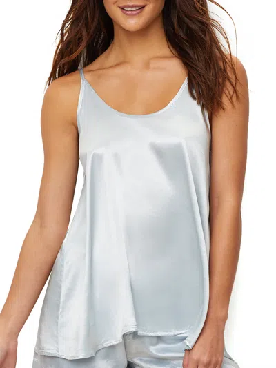 Pj Harlow Anne Satin Sleep Cami Top In Blue