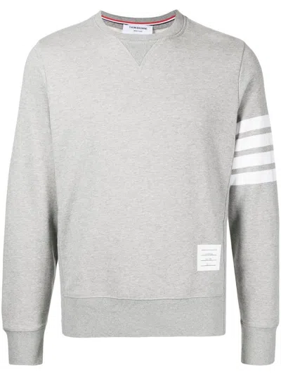 Thom Browne Loopback Jersey Knit 4-bar Crewneck Sweatshirt In Navy