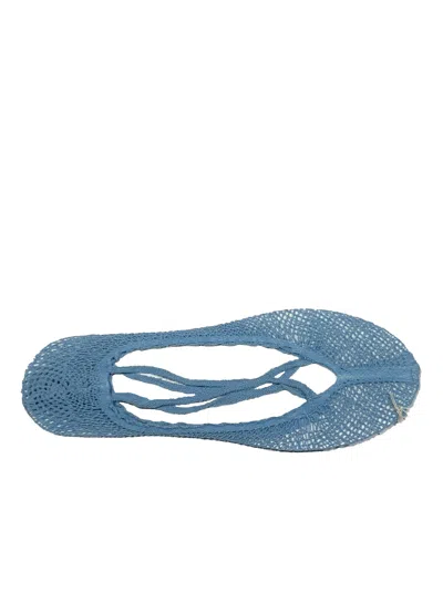 Antipast Fishnet Short Socks In Pastel Blue