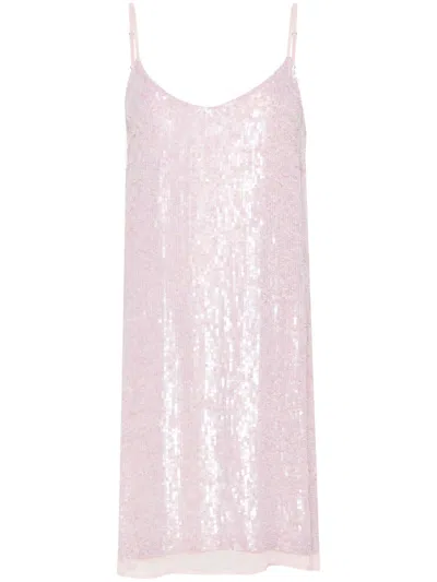 P.a.r.o.s.h Gabriel Sequinned Mini Dress In Blu