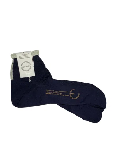 Antipast Lurex And Cotton Tabi Socks In Navy Blue