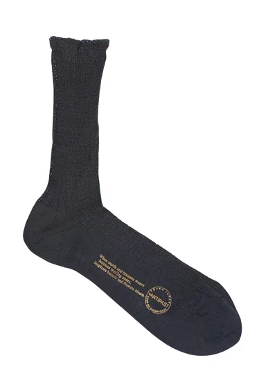Antipast Ribbed Lurex Socks In Grey
