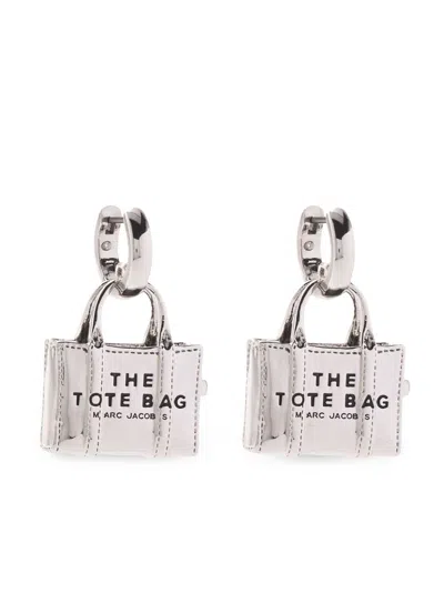 Marc Jacobs The Tote Bag Earrings In Light Antique Gold