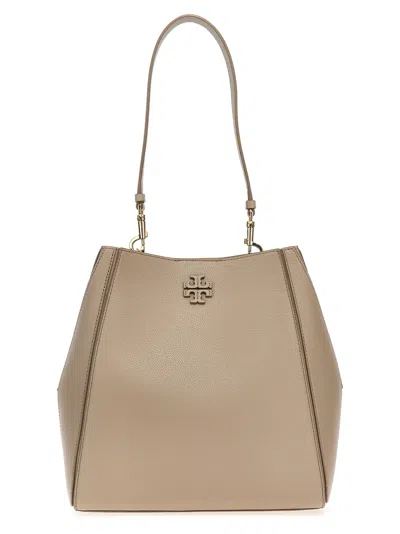 Shop Tory Burch Mcgraw Shoulder Bags In Gray