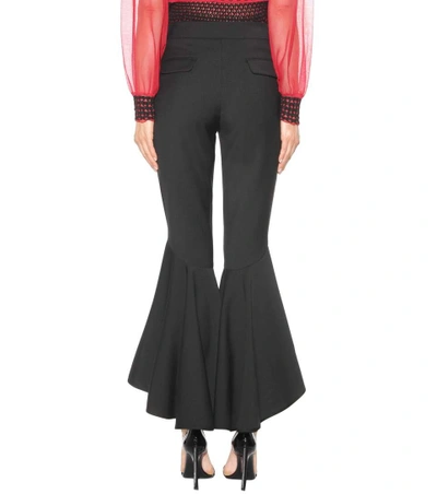 Shop Ellery Sinuous Wool-blend Cropped Trousers In Black