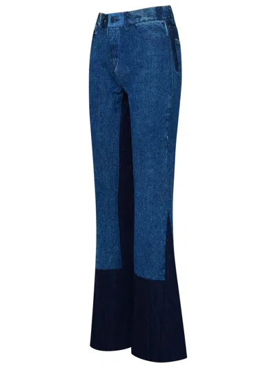 Blue Of A Kind Jeans Bicolore Blue In Blue
