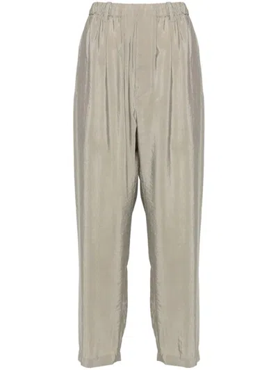 Shop Lemaire Tapered Trousers In Grey