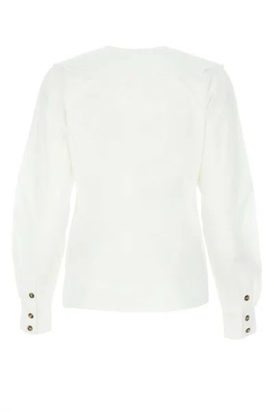 Shop Ganni Shirts In White