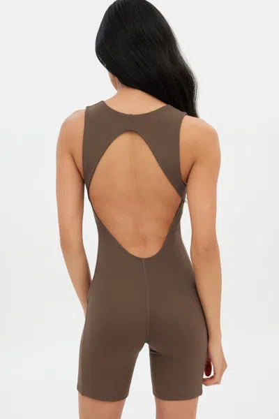 Girlfriend Collective Café Tina Open Back Unitard