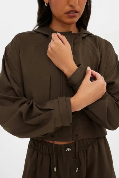 Girlfriend Collective Chestnut Heidi Cropped Jacket