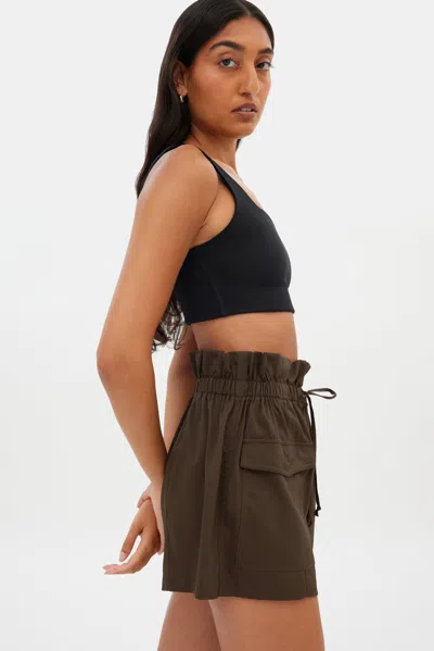 Girlfriend Collective Chestnut Cora Pocket Short