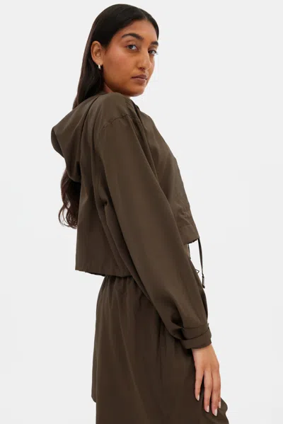 Girlfriend Collective Chestnut Heidi Cropped Jacket