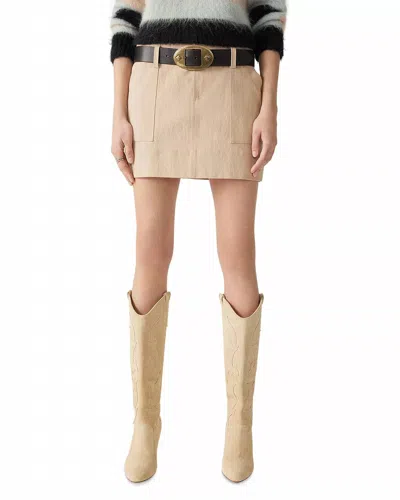 Ba&sh Floride Utility Mini Skirt In Beige