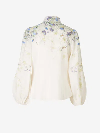 Shop Zimmermann Harmony Blouse In Floral Motif