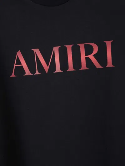 Shop Amiri Cotton Logo T-shirt In Logo Printed On The Front In Contrast