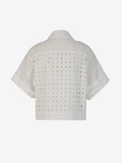 Shop Zimmermann Matchmaker Cotton Shirt In Beige
