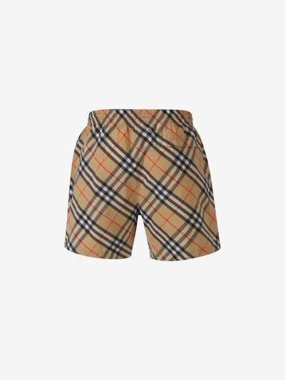 Shop Burberry Tartan Swimsuit In Tartan Motif