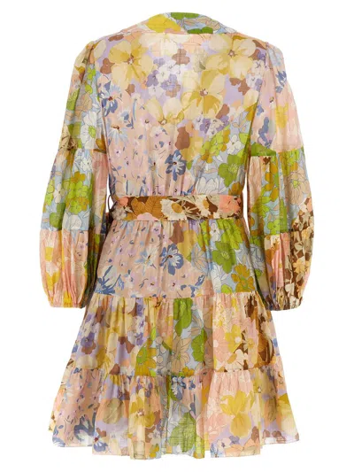 Shop Zimmermann 'pop Wrap' Dress In Multicolor