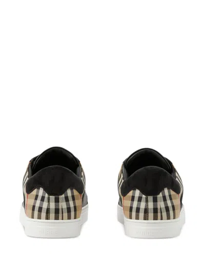 Shop Burberry Sneakers In Black/arbeig E Ip Chk