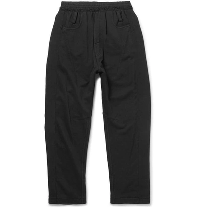 Shop Haider Ackermann Grosgrain-trimmed Loopback Cotton-jersey Sweatpants