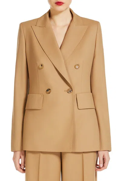 Shop Max Mara Jackets In Honey